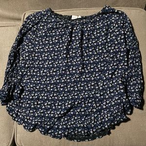 Blue tunic top GAP with flower design
